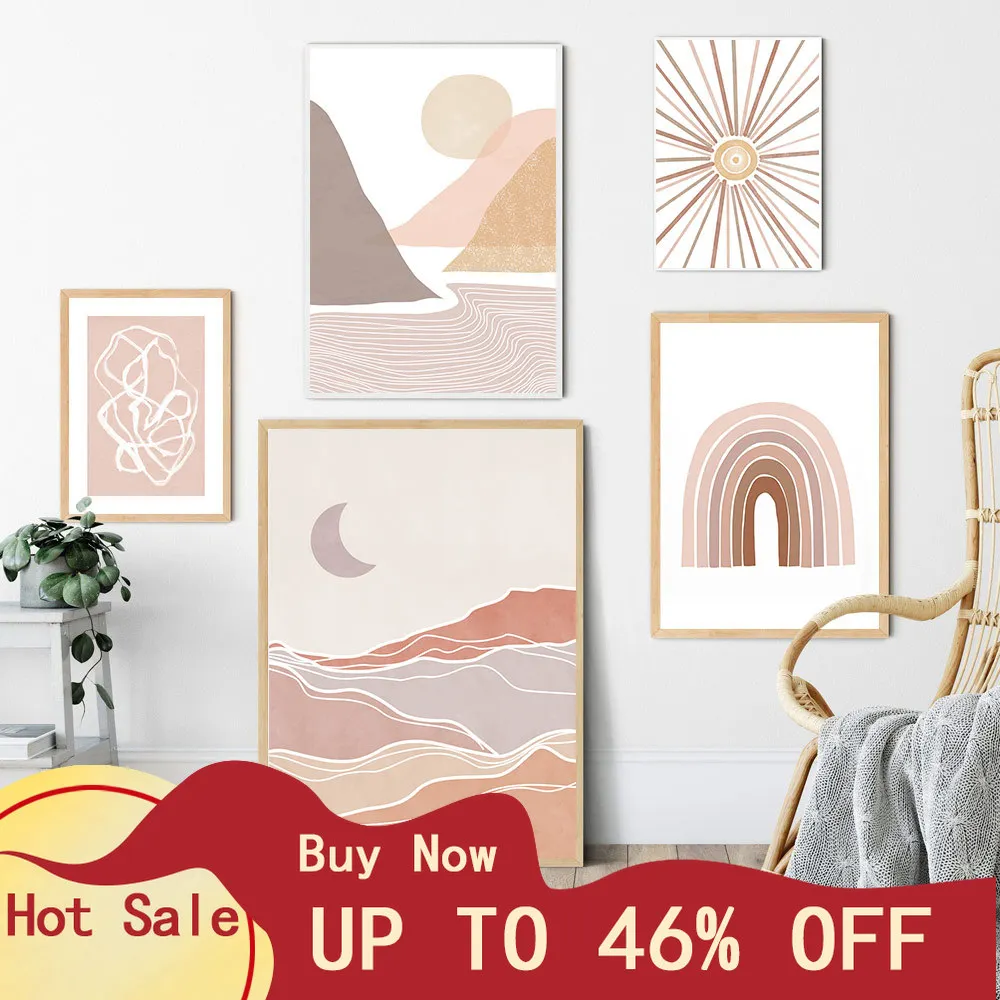 Boho Wall Art Canvas Abstract Poster Sun Rainbow Wall Print Landscape Art Painting Nordic Posters And Prints Living Room Decor
Boho Wall Art Canvas Abstract Poster Sun Rainbow Wall Print Landscape Art Painting Nordic Posters And Prints Living Room Decor