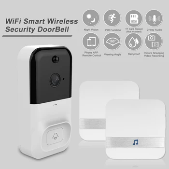 720P WiFi Smart DoorBell With battery Visual Intercom Security Wireless Recording Video Door Phone Monitoring with Batteries
720P WiFi Smart DoorBell With battery Visual Intercom Security Wireless Recording Video Door Phone Monitoring with Batteries