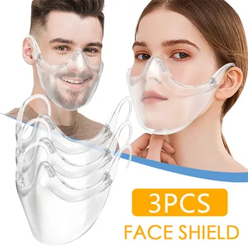 Protective Cover Maske Transparent Mouth Cover Durable Face Shield Plastic Reusable Clear Máscara Fastshipping 
Protective Cover Maske Transparent Mouth Cover Durable Face Shield Plastic Reusable Clear Máscara Fastshipping