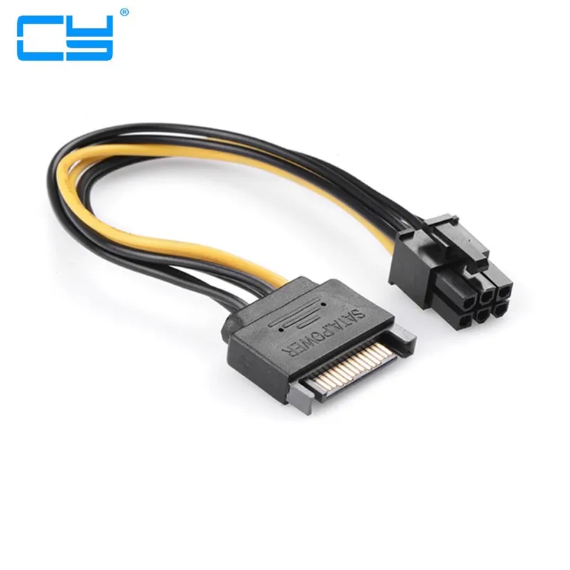SATA 15-контактный штекер M к PCI-e pcie pci-Express pci express 6-контактная гнездовая видеокарта кабель питания 15 см
SATA 15-контактный штекер M к PCI-e pcie pci-Express pci express 6-контактная гнездовая видеокарта кабель питания 15 см