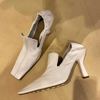 2020 Spring Women Single Shoes Leather Square Toe Heel Shoes Elastic Women Pumps Brand Designer Shoes Ladies Party Heels Shoes
2020 Spring Women Single Shoes Leather Square Toe Heel Shoes Elastic Women Pumps Brand Designer Shoes Ladies Party Heels Shoes