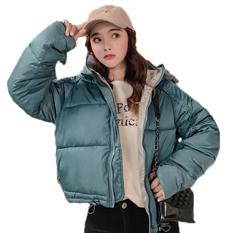 Winter Short Parka Women 2019 Hooded With Fur Collar Female Thicken Jacket Cotton Bread Service Ladies Long Sleeve Outwear Coat 
Winter Short Parka Women 2019 Hooded With Fur Collar Female Thicken Jacket Cotton Bread Service Ladies Long Sleeve Outwear Coat
