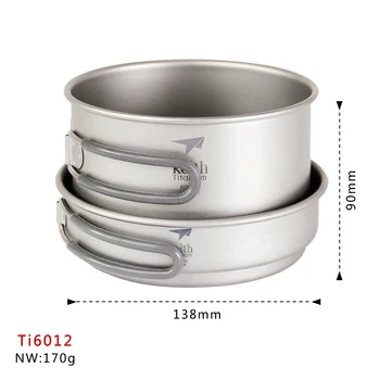 Keith Pots Set Outdoor Camping Hiking Traving Hunting Picnic Titanium Cooking Pots And Pans Set Lightweight 0.4L+0.8L Ti6012
Keith Pots Set Outdoor Camping Hiking Traving Hunting Picnic Titanium Cooking Pots And Pans Set Lightweight 0.4L+0.8L Ti6012