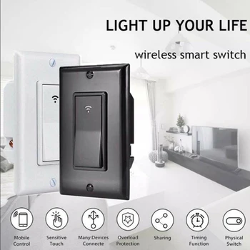 WiFi Smart Switch Wall Light Remote Control Voice Control Practical US 118 Smart Switch Single Control Switch High Quality
WiFi Smart Switch Wall Light Remote Control Voice Control Practical US 118 Smart Switch Single Control Switch High Quality