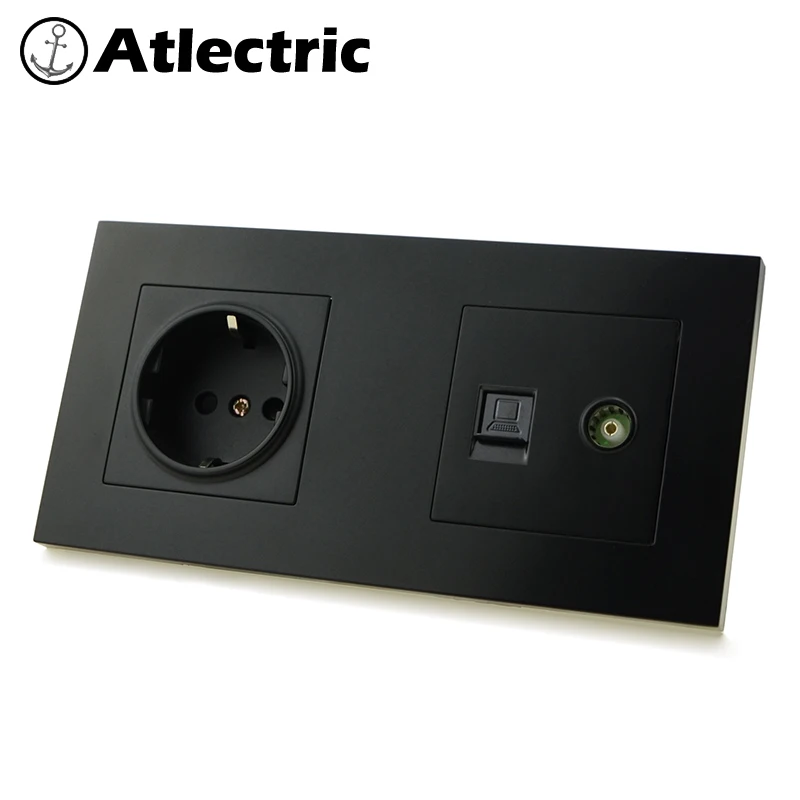 Atlectric EU Standard Plug Wall Socket RJ45 Socket Computer Data Port Socket Dual RJ45 With TV Outlet Plastic Panel
Atlectric EU Standard Plug Wall Socket RJ45 Socket Computer Data Port Socket Dual RJ45 With TV Outlet Plastic Panel