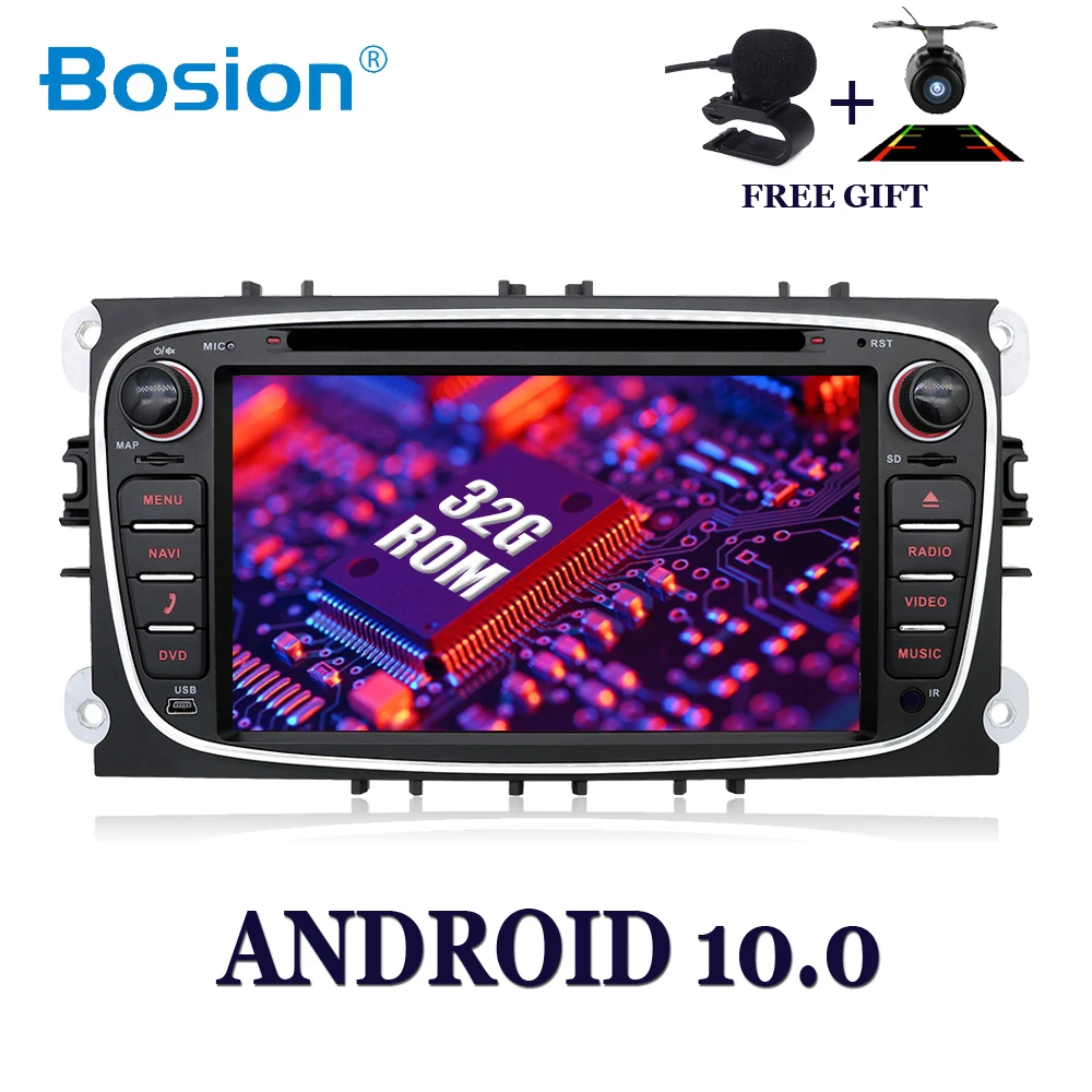 Автомобильный мультимедийный плеер Bosion Android 10 0 автомобильный DVD для Ford Mondeo Focus S max