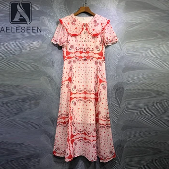 AELESEEN Runway Fashion Summer Dress Women 2020 High Quality Dots Flower Print Turn-Down Collar Party Holiday Dress Vestidos
AELESEEN Runway Fashion Summer Dress Women 2020 High Quality Dots Flower Print Turn-Down Collar Party Holiday Dress Vestidos