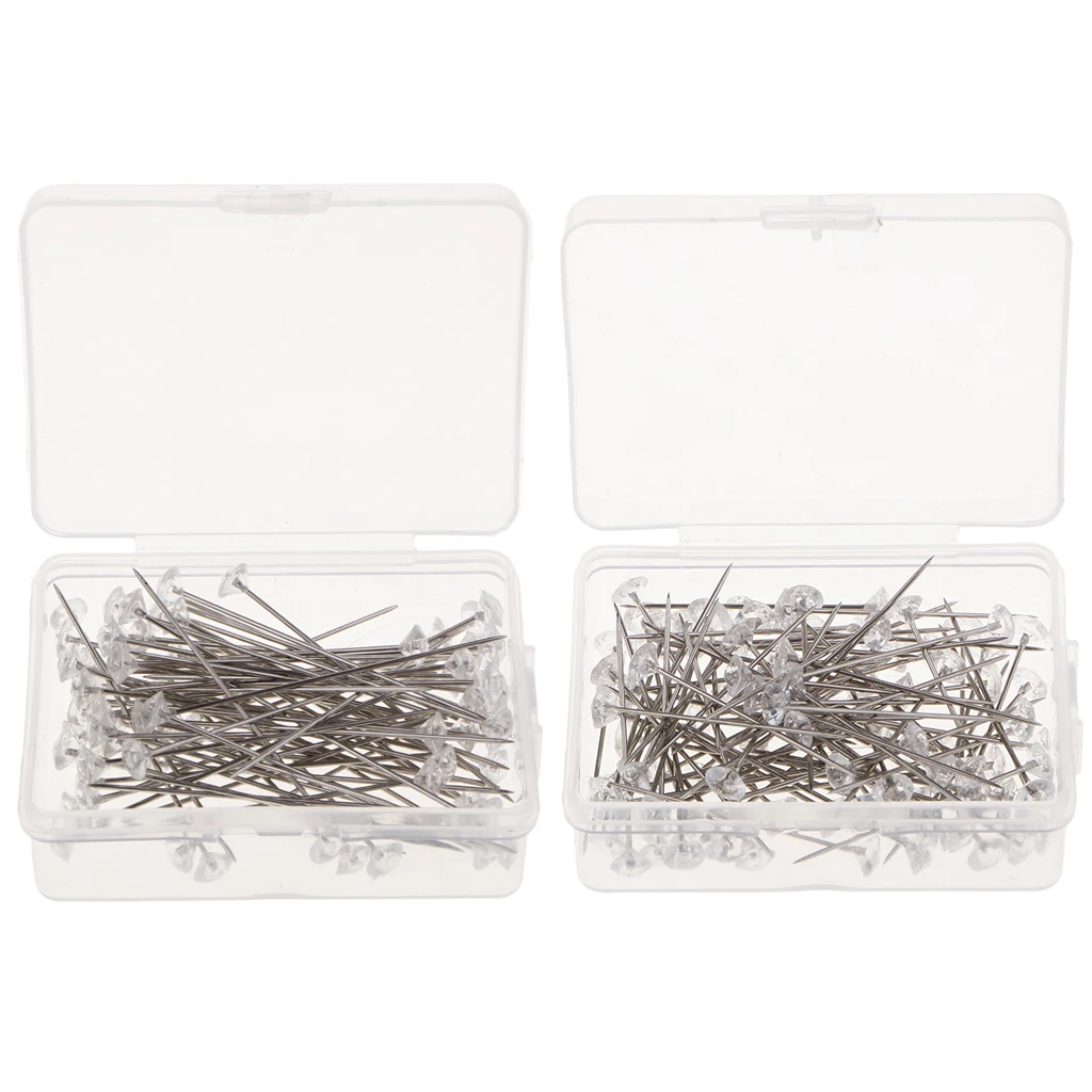 100Pc Crystal Corsage Pins Clear Flower Sewing Needles Florist Pins For Bouquet Wedding Buttonholes Glass Head Floral Pin 100Pc Crystal Corsage Pins Clear Flower Sewing Needles Florist Pins For Bouquet Wedding Buttonholes Glass Head Floral Pin