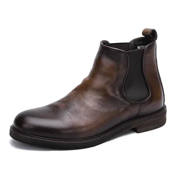 ChElSEY boots Retro Leather Boots British high top soft leather men's boots British handmade Martin Short Boots
ChElSEY boots Retro Leather Boots British high top soft leather men's boots British handmade Martin Short Boots