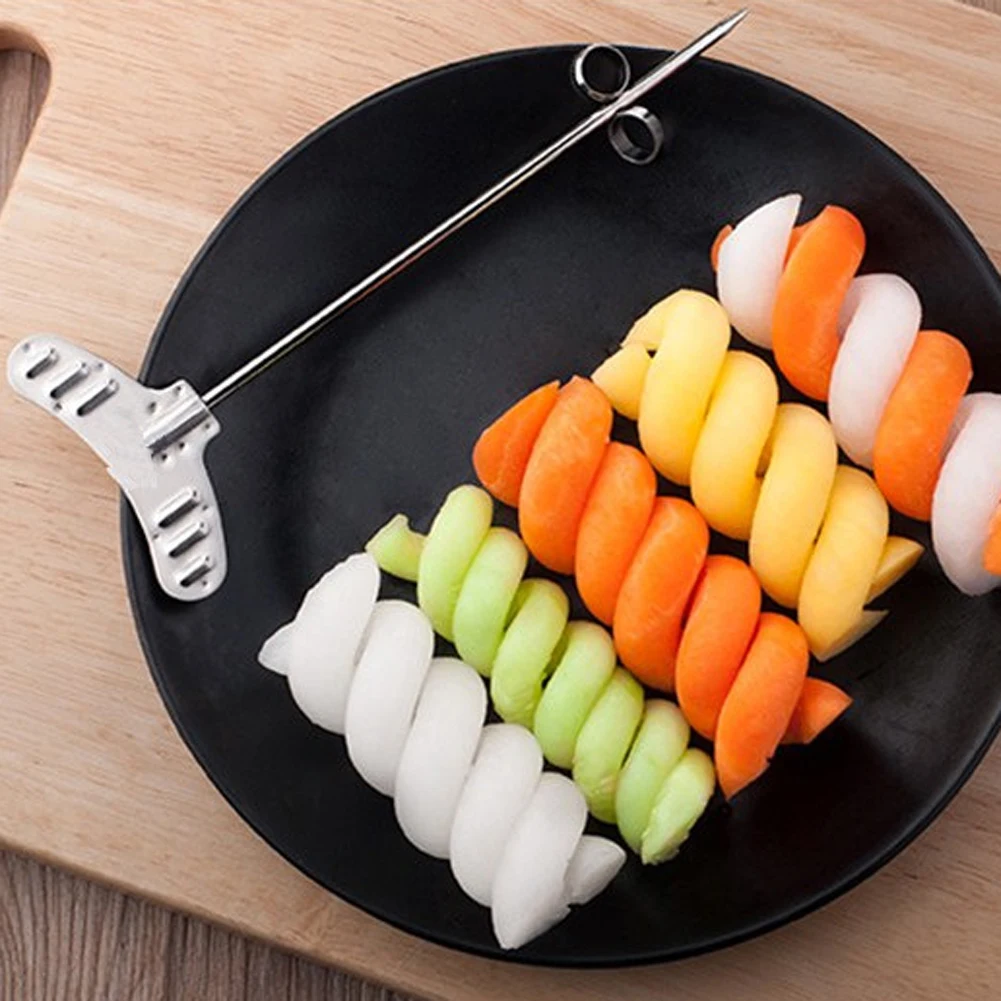 Potato Spiral Cutter Slicer Stainless Steel + Plastic Fried Potatoes Kitchen Accessories Tools Carrots Cucumber Rotate Shredder
Potato Spiral Cutter Slicer Stainless Steel + Plastic Fried Potatoes Kitchen Accessories Tools Carrots Cucumber Rotate Shredder