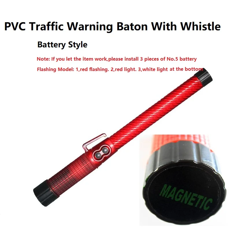 43cm LED Plastic Tube Traffic Warning Red Baton With Whistle Emergency Warning Lights
43cm LED Plastic Tube Traffic Warning Red Baton With Whistle Emergency Warning Lights