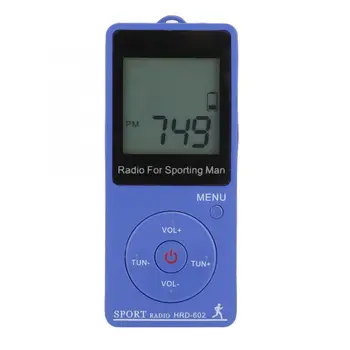 Portable personal radios, FM/AM frequency digital sports radio with LCD backlight. Pedometer support and automatic switch-off fu
Portable personal radios, FM/AM frequency digital sports radio with LCD backlight. Pedometer support and automatic switch-off fu