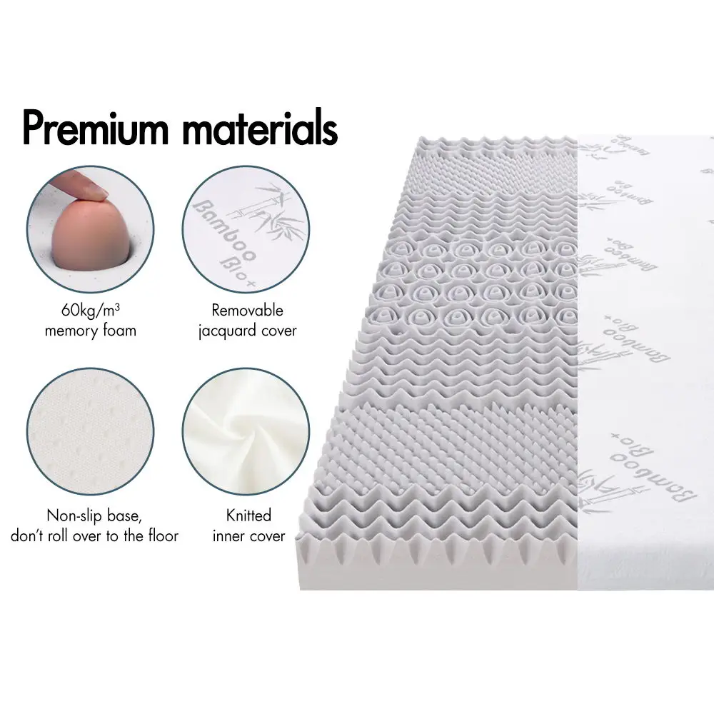A-MFT-7Z-8-GRF-D S.E. Mattress Graphite Infused Memory Foam Mattress Topper With Bamboo Cover Anti-skid base - White
A-MFT-7Z-8-GRF-D S.E. Mattress Graphite Infused Memory Foam Mattress Topper With Bamboo Cover Anti-skid base - White