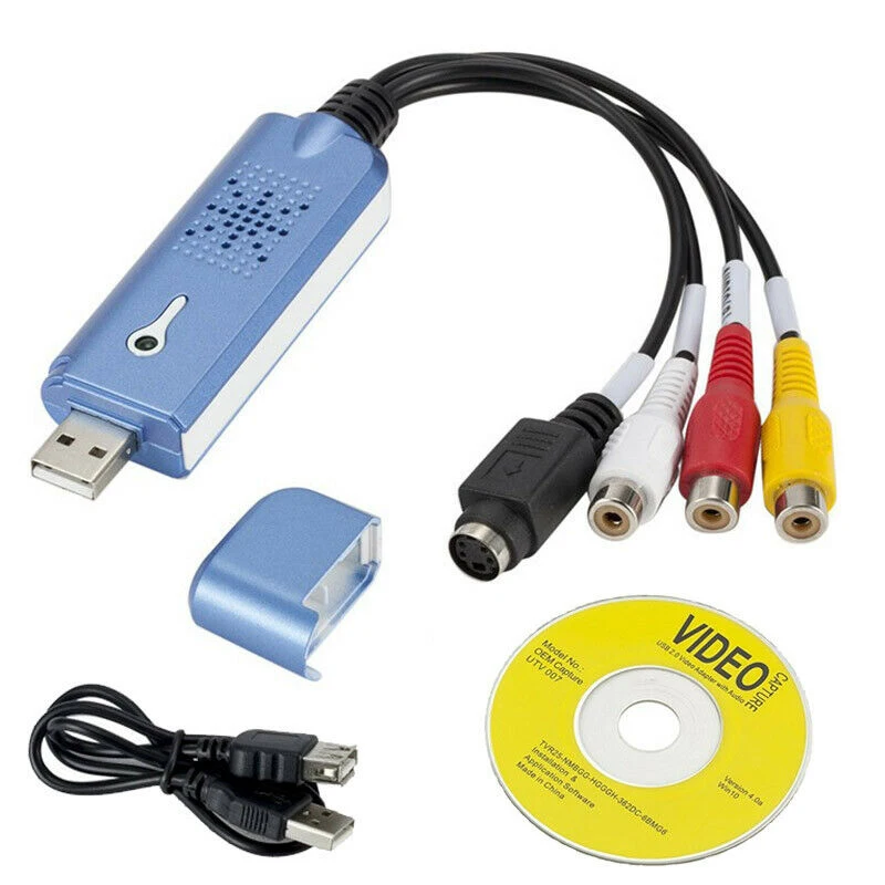 USB 2.0 Audio Video Capture Card Adapter Capture 4 Channel Video TV DVD VHS Video DVR Capture Adapter For Win7/8/10
USB 2.0 Audio Video Capture Card Adapter Capture 4 Channel Video TV DVD VHS Video DVR Capture Adapter For Win7/8/10