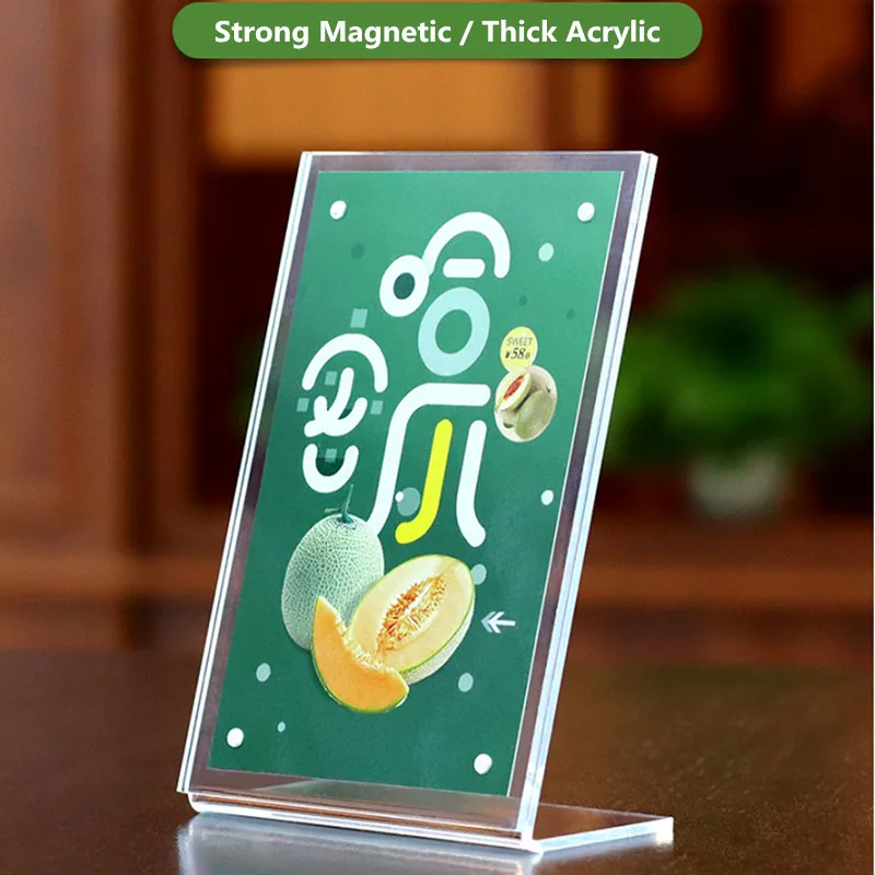 L Shape a5 magnetic advertising tag sign card display stand Acrylic table Desk menu price Label Holder Stand
L Shape a5 magnetic advertising tag sign card display stand Acrylic table Desk menu price Label Holder Stand