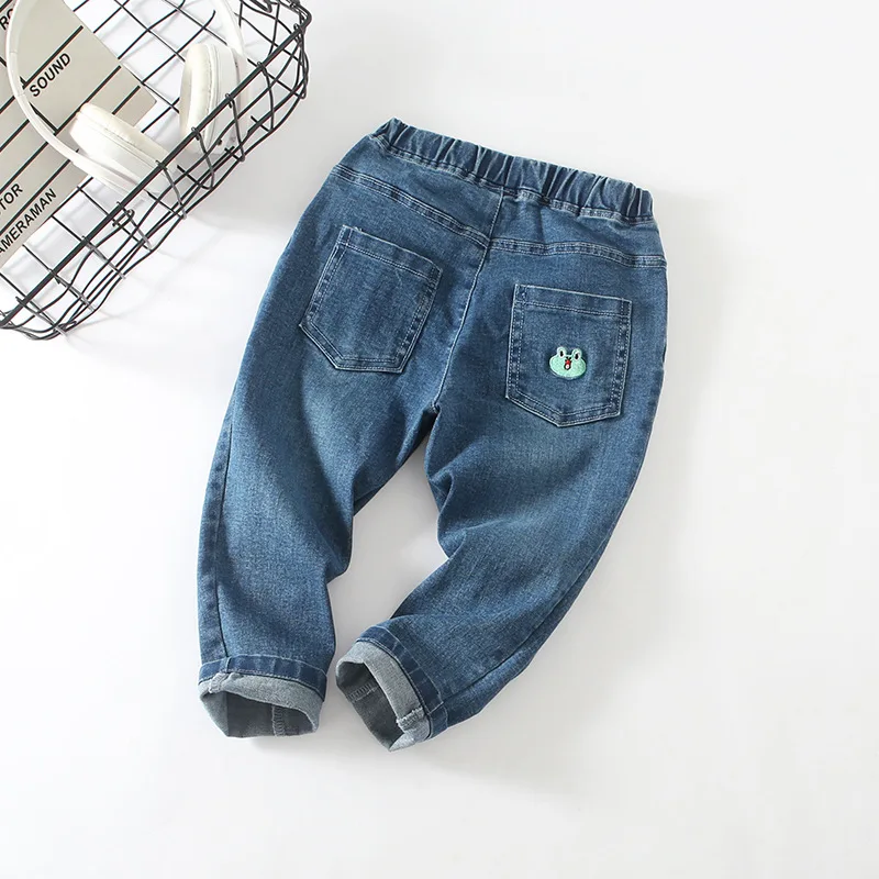 2019 Spring New Style BOY'S Cartoon Embroidered Frog Elasticity Straight-Cut Jeans Korean-style Children Crawler
2019 Spring New Style BOY'S Cartoon Embroidered Frog Elasticity Straight-Cut Jeans Korean-style Children Crawler