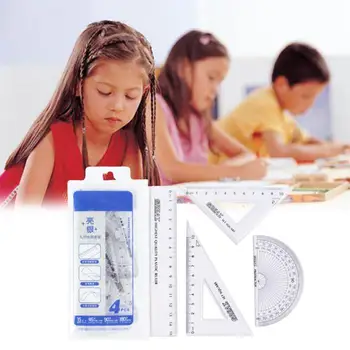 4pcs/set Rulers Set For Student Ruler Straight Ruler Student Stationery Ruler Ruler Special Triangle PVC Angle Supplies L3O2
4pcs/set Rulers Set For Student Ruler Straight Ruler Student Stationery Ruler Ruler Special Triangle PVC Angle Supplies L3O2
