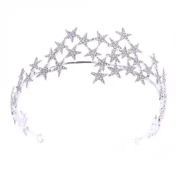 Silver-Color Rhinestone Star Crowns Headpiece Bridal Hair Jewelry Ornaments Wedding Bride Hair Accessories
Silver-Color Rhinestone Star Crowns Headpiece Bridal Hair Jewelry Ornaments Wedding Bride Hair Accessories