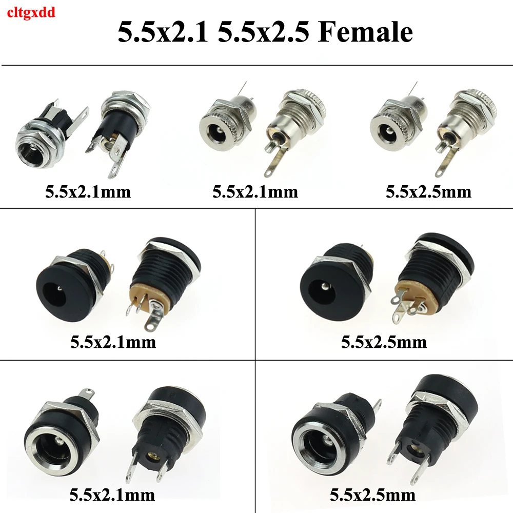 cltgxdd 5pcs 5A DC Large Charging Current Jack 5.5x2.5mm / 5.5x2.1mm Female Panel Mounting connector 5.5mm * 2.5mm Socket
cltgxdd 5pcs 5A DC Large Charging Current Jack 5.5x2.5mm / 5.5x2.1mm Female Panel Mounting connector 5.5mm * 2.5mm Socket