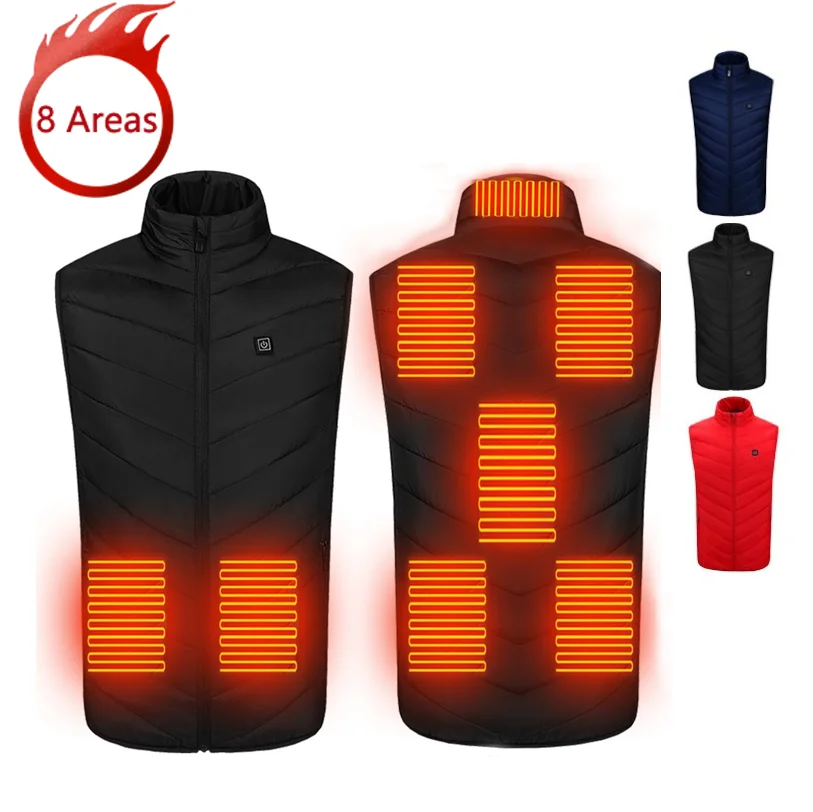8 Areas Heated Vest Heating Vest Smart USB Charging Vest Large Size Jacket Warm Heating Winter Cotton Jacket Men Clothing
8 Areas Heated Vest Heating Vest Smart USB Charging Vest Large Size Jacket Warm Heating Winter Cotton Jacket Men Clothing