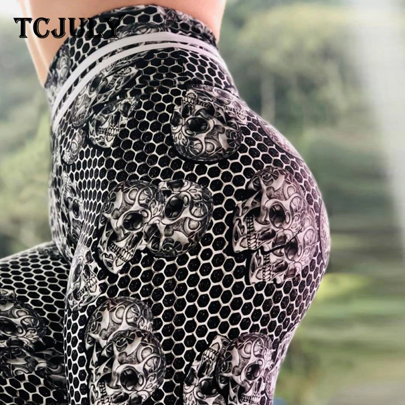 TCJULY Gothic Fishnet Printed Skull Leggings Women High Waisted Push Up Workout Pants Breathable Quick Dry Flex Fitness Leggins
TCJULY Gothic Fishnet Printed Skull Leggings Women High Waisted Push Up Workout Pants Breathable Quick Dry Flex Fitness Leggins