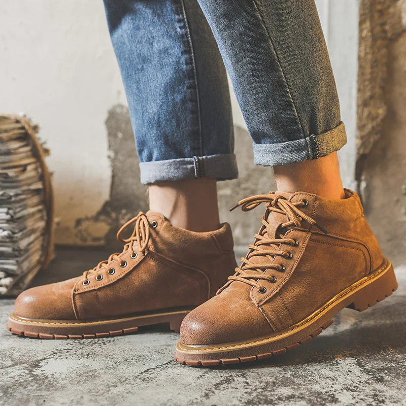 Martin Boots Men's Autumn And Winter New Style Korean-style Trend Versatile Rub Color Genuine Leather Short Men's Boot England M
Martin Boots Men's Autumn And Winter New Style Korean-style Trend Versatile Rub Color Genuine Leather Short Men's Boot England M