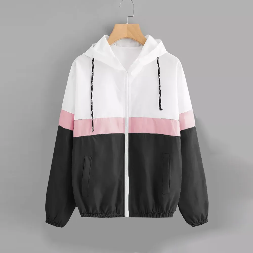 JAYCOSIN Windbreaker Jacket Women Long Sleeve Patchwork Thin Skinsuits Hooded Zipper Pockets Sport Coat Multicolor Block Coats
JAYCOSIN Windbreaker Jacket Women Long Sleeve Patchwork Thin Skinsuits Hooded Zipper Pockets Sport Coat Multicolor Block Coats