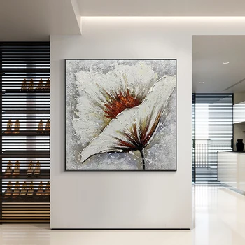 Wall Art 100% Handmade Oil Painting On Canvas art Modern Flowers picture Wall Picture Paintings for Living Room Home Decoration 
Wall Art 100% Handmade Oil Painting On Canvas art Modern Flowers picture Wall Picture Paintings for Living Room Home Decoration