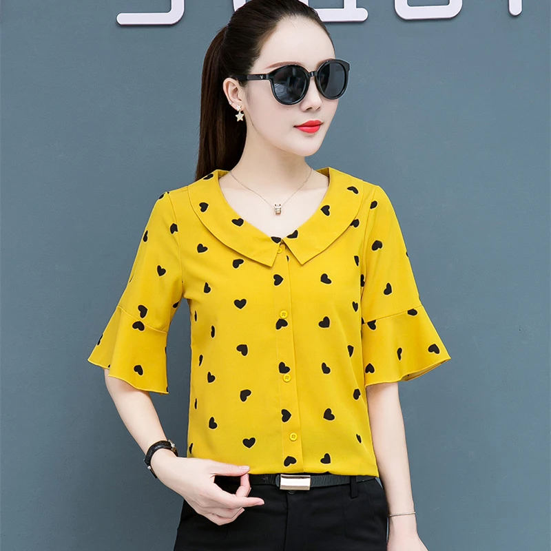 Korean Fashion Chiffon Women Blouses Office Lady Shirt and Blouse Plus Size XXXL/5XL Summer Short Sleeve Women Tops and Bloues
Korean Fashion Chiffon Women Blouses Office Lady Shirt and Blouse Plus Size XXXL/5XL Summer Short Sleeve Women Tops and Bloues