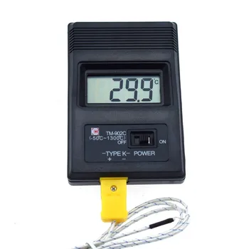TM-902C (-50C To 1300C) Temperature Meter TM902C Digital K Type Thermometer Sensor + Thermocouple Probe Detector
TM-902C (-50C To 1300C) Temperature Meter TM902C Digital K Type Thermometer Sensor + Thermocouple Probe Detector