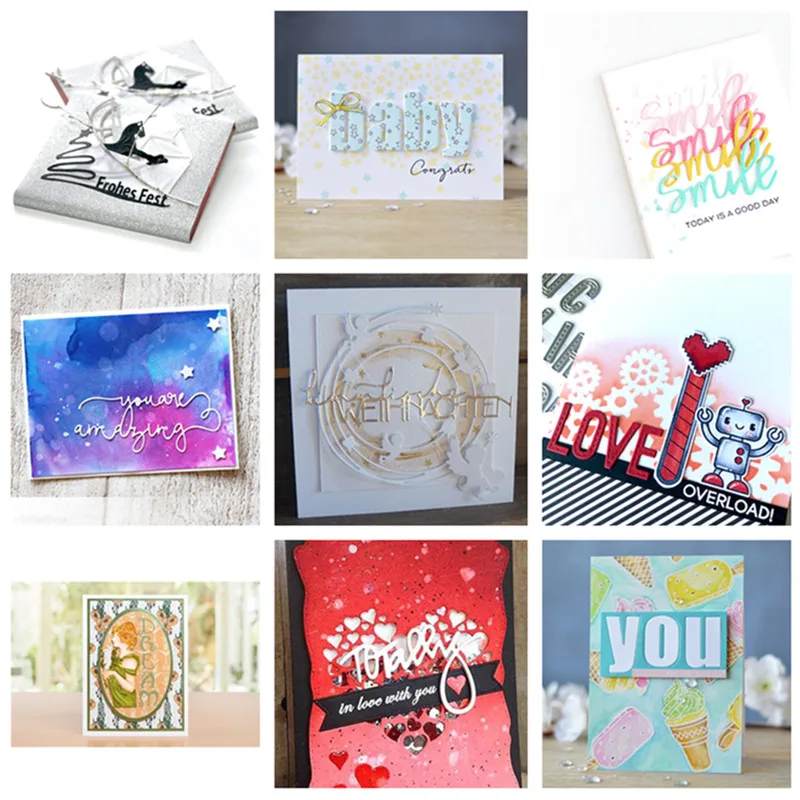 Naifumodo Letter Word Dies Cutting Dies Frame New for Scrapbooking Card Making Album Embossing Crafts DieCut Christmas Decor
Naifumodo Letter Word Dies Cutting Dies Frame New for Scrapbooking Card Making Album Embossing Crafts DieCut Christmas Decor