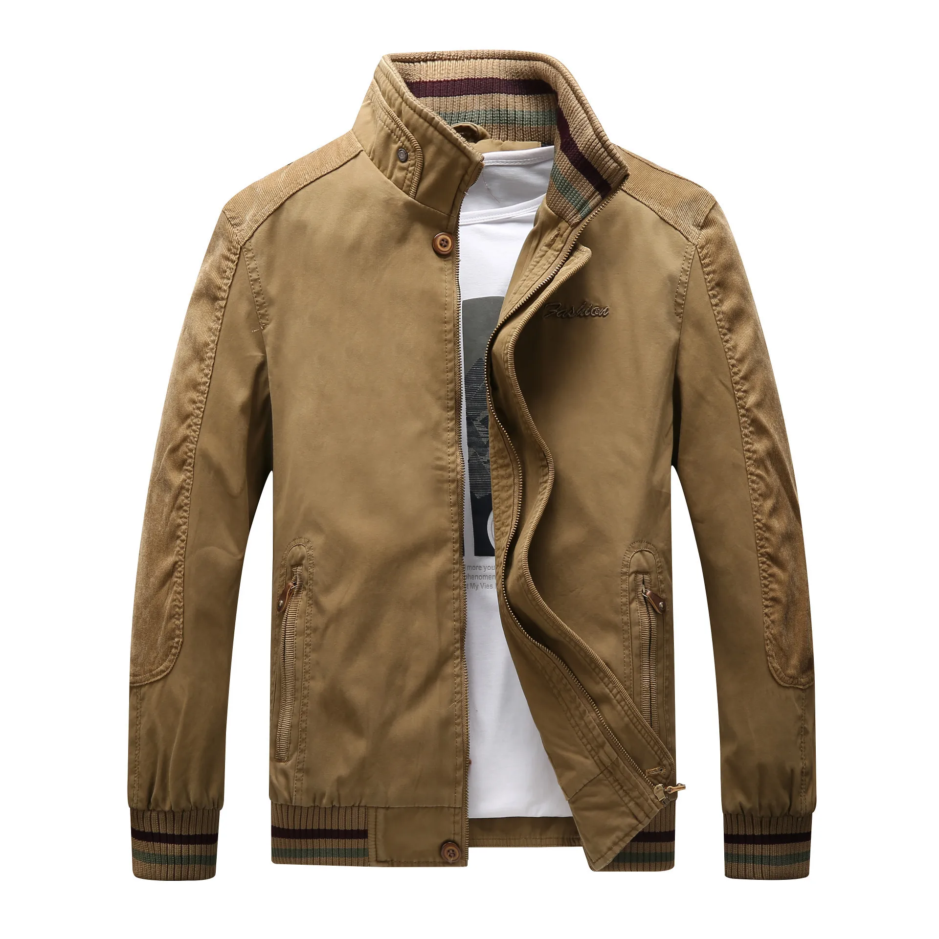 Genuine Product AliExpress Jacket 2017 Spring New Style Middle-aged Men Pure Cotton Loose-Fit Stand Collar MEN'S Coat Clothing 8 
Genuine Product AliExpress Jacket 2017 Spring New Style Middle-aged Men Pure Cotton Loose-Fit Stand Collar MEN'S Coat Clothing 8