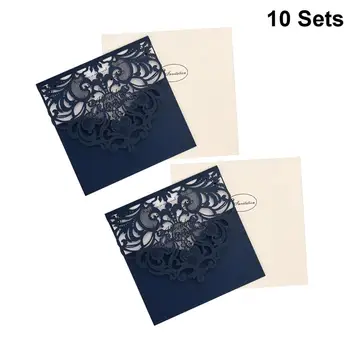 10 Sets Hollow Exquisite Invitations Romantic Cards Envelopes for Party (Invitation+White Card+Envelope+Sealing Sticker)
10 Sets Hollow Exquisite Invitations Romantic Cards Envelopes for Party (Invitation+White Card+Envelope+Sealing Sticker)