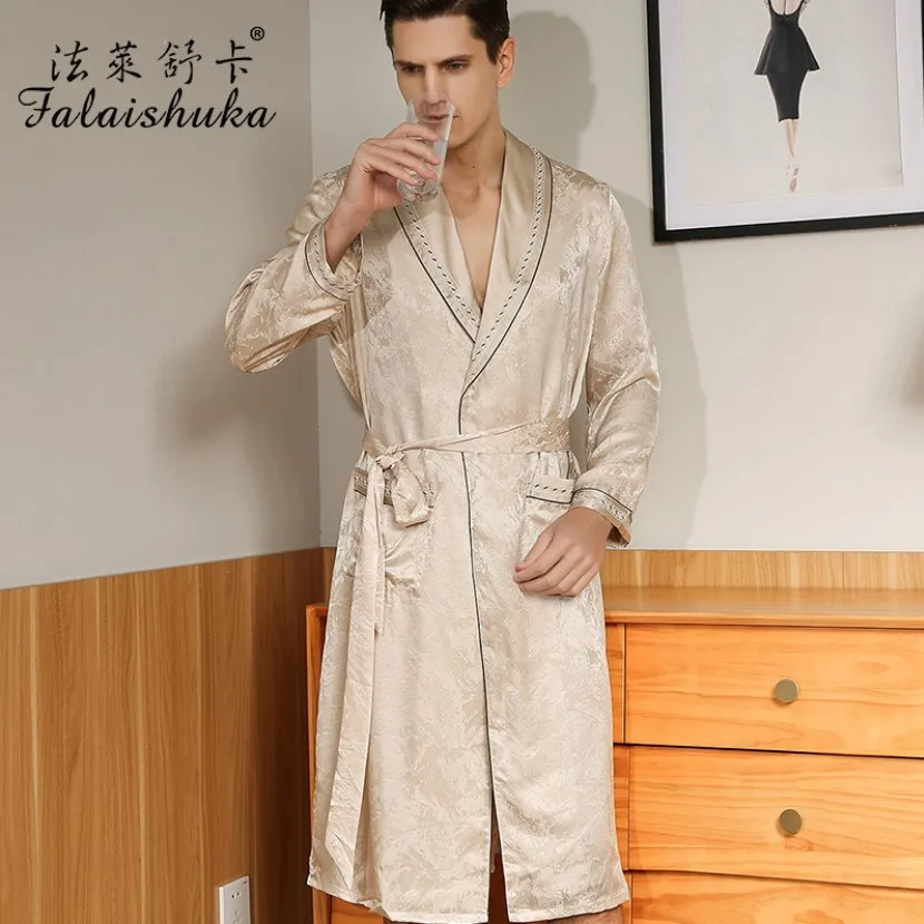 100% Silk Robes Sleepwear Homewear For Man Plus Size Long Sleeve Spring Autumn Bath Robes Male Sleepwears Home Wears
100% Silk Robes Sleepwear Homewear For Man Plus Size Long Sleeve Spring Autumn Bath Robes Male Sleepwears Home Wears