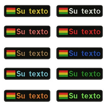 Bolivia Flag Embroidery Custom Name Text Patch Stripes badge Iron On Or Sew On Or Velcro Backing Patches For Clothes Backpack
Bolivia Flag Embroidery Custom Name Text Patch Stripes badge Iron On Or Sew On Or Velcro Backing Patches For Clothes Backpack