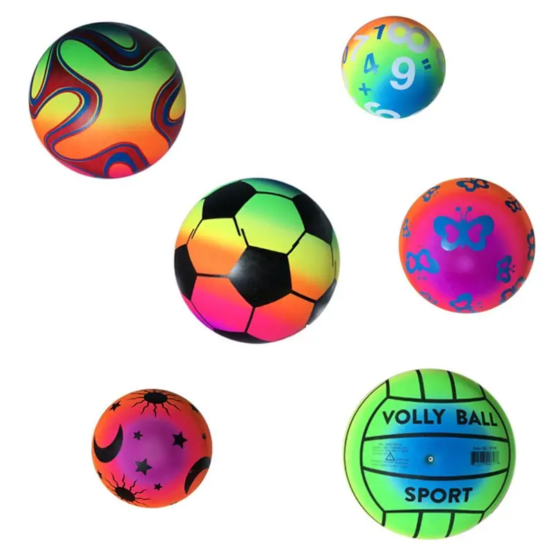 Rainbow Inflatable Ball Football Rubber Ball Beach Pool Play Early Education Gifts Soft Toys For Children
Rainbow Inflatable Ball Football Rubber Ball Beach Pool Play Early Education Gifts Soft Toys For Children