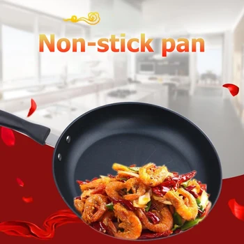Stainless Steel Skillet Nonstick Fry Pan Multipurpose Cookware Safe Cooking Pan Bottom Soft Handle Use for Kitchen or Restaurant