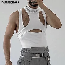 INCERUN Tops 2021 American Style Men Solid Comeforable Vests Hollow Male Sleeveless Stretch Half High Neck Hot Sale Vests S-5XL
INCERUN Tops 2021 American Style Men Solid Comeforable Vests Hollow Male Sleeveless Stretch Half High Neck Hot Sale Vests S-5XL