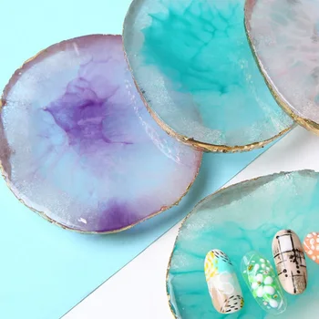 Resin Agate Nail Color Mixing Palette Gel Nail Polish Drawing Holder Shelf False Nail Paint Palette DIY Nail Art Display(Random) 
Resin Agate Nail Color Mixing Palette Gel Nail Polish Drawing Holder Shelf False Nail Paint Palette DIY Nail Art Display(Random)