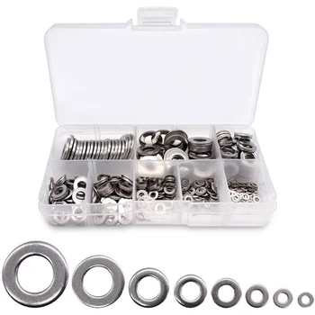 400 Pcs 304 Stainless Steel Flat Washers Assortment Washers Hardware Set 8 Size - M2 M2.5 M3 M4 M5 M6 M8 M10
400 Pcs 304 Stainless Steel Flat Washers Assortment Washers Hardware Set 8 Size - M2 M2.5 M3 M4 M5 M6 M8 M10