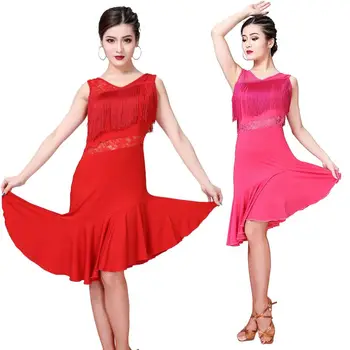 Women Sexy Tassel Pullover Solid color Lace Vest V-Neck Sleeveless Fringed Latin Dance Dress Performance Exercise Clothes
Women Sexy Tassel Pullover Solid color Lace Vest V-Neck Sleeveless Fringed Latin Dance Dress Performance Exercise Clothes