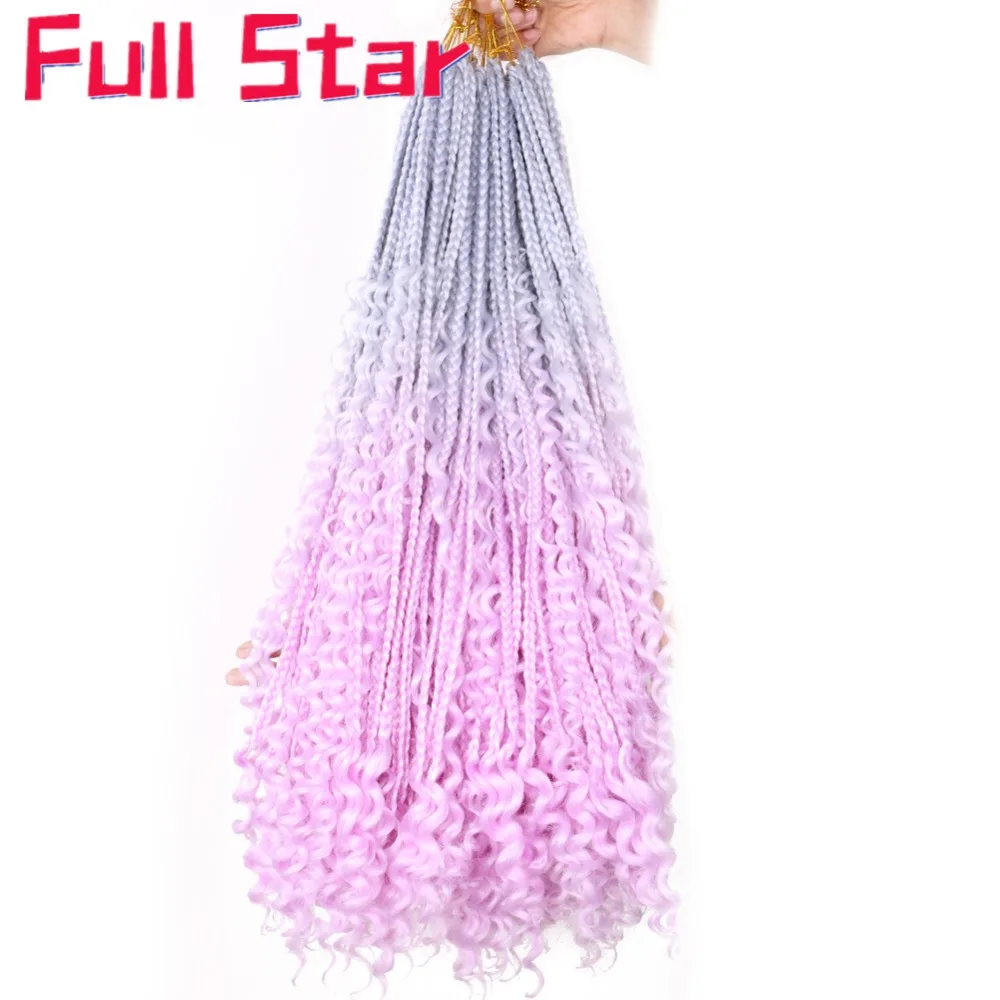 messy box braids color18