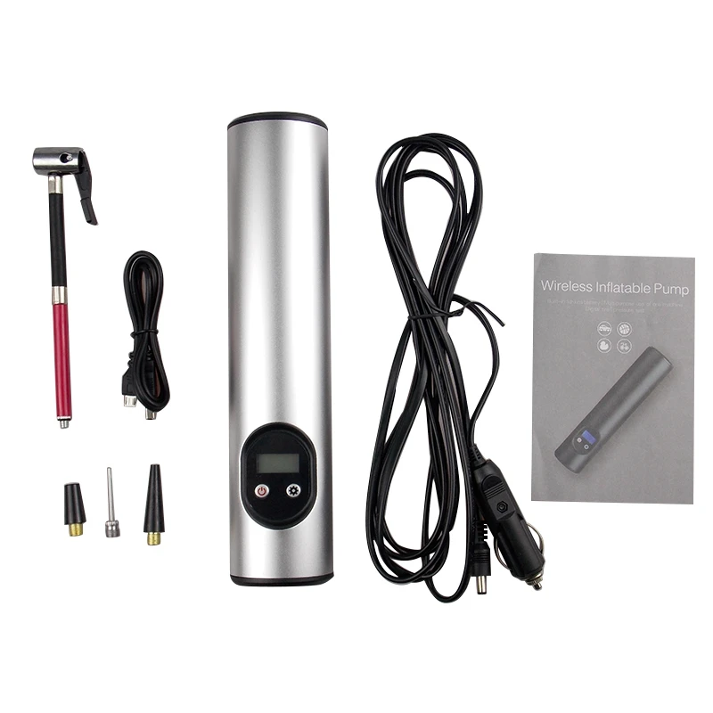 Portable Electric Inflator Handheld Digital Car Bicycle Bike Pump LED Auto Air Compressor Bicycle Pumps