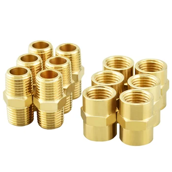 Practical Boutique 12PCS Pneumatic Tools Supporting Brass 1 / 4NPT Double Head Threaded Connector Metal Brass Pipe Fittings
Practical Boutique 12PCS Pneumatic Tools Supporting Brass 1 / 4NPT Double Head Threaded Connector Metal Brass Pipe Fittings