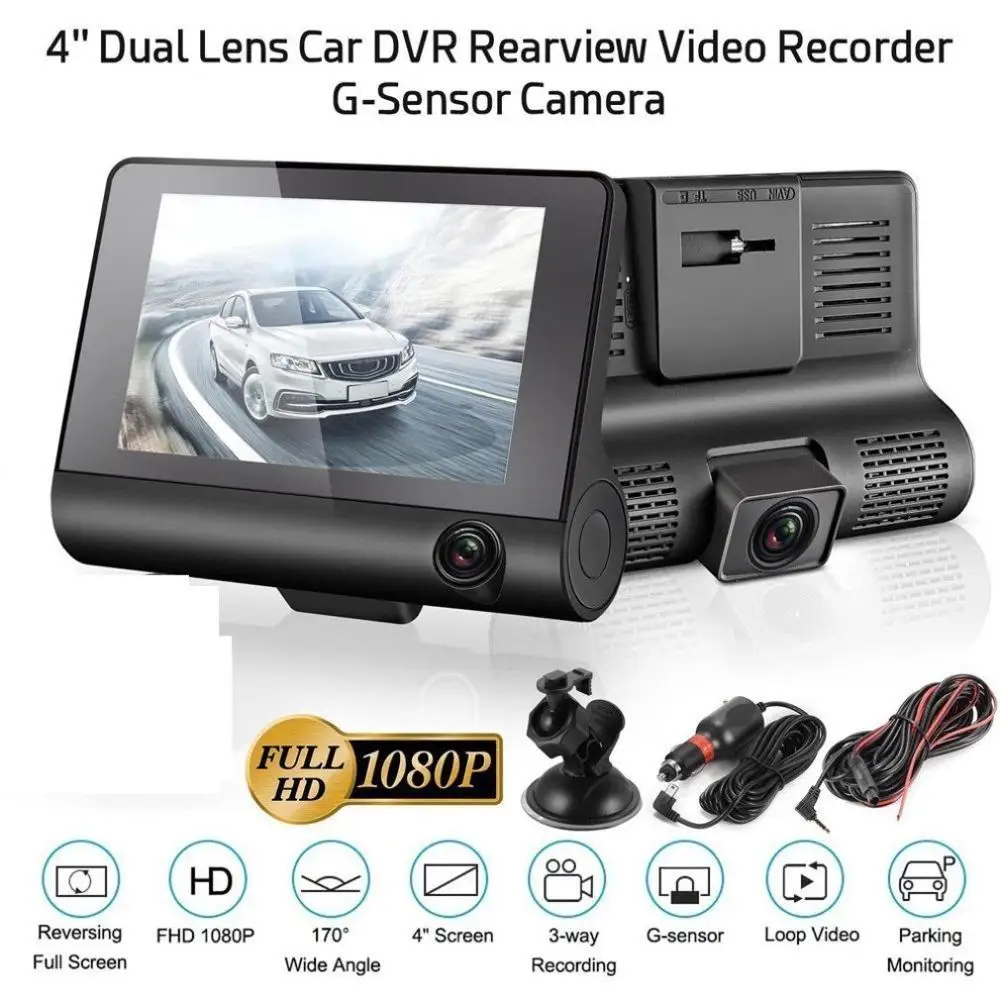Car DVR 3/2 Cameras Lens 4.0 Inch Dash Camera Dual Lens with Rearview Camera Video Recorder Auto Recorder DVRS Dash Cam
Car DVR 3/2 Cameras Lens 4.0 Inch Dash Camera Dual Lens with Rearview Camera Video Recorder Auto Recorder DVRS Dash Cam