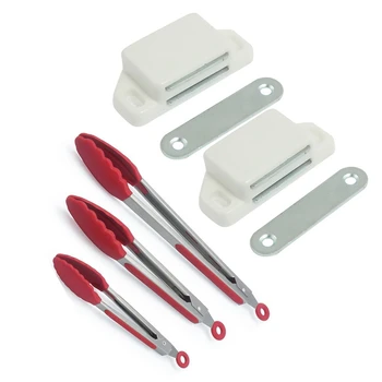 5Pcs Tools: 3Pcs Silicone Kitchen Tongs Sets Salad BBQ Tongs Stainless Steel Cooking Tools 3 Sizes & 2Pcs Cabinet Cupboard Door 
5Pcs Tools: 3Pcs Silicone Kitchen Tongs Sets Salad BBQ Tongs Stainless Steel Cooking Tools 3 Sizes & 2Pcs Cabinet Cupboard Door