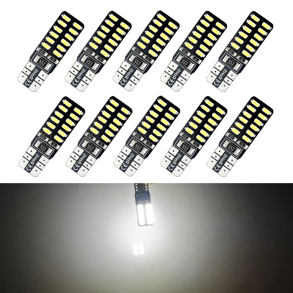 T10 светодиодный 194 W5W WY5W 24 CANBUS 3014SMD безотказный автомобильный номерной знак