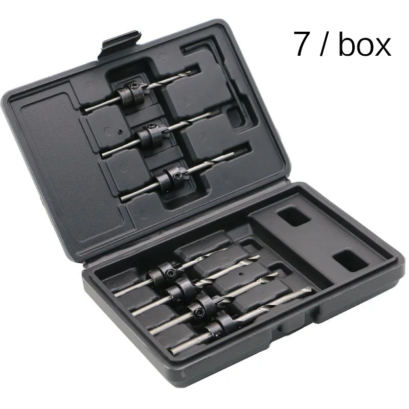 7 Pcs/Set High Speed Steel Drill Bit Adjustable Wood Drilling Pilot Hole Cutter Counterbore Drill Woodworking Tools Set h4
7 Pcs/Set High Speed Steel Drill Bit Adjustable Wood Drilling Pilot Hole Cutter Counterbore Drill Woodworking Tools Set h4