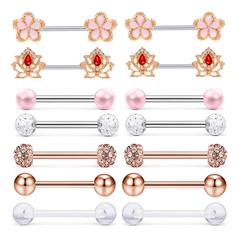 TIANCIFBYJS 120pcs mix 6 style 16mm women nipple rings tongue barbell body piercing nipple sheild tongue piercings
TIANCIFBYJS 120pcs mix 6 style 16mm women nipple rings tongue barbell body piercing nipple sheild tongue piercings