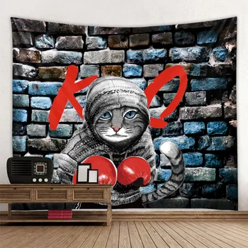 New boxing cat Kung Fu cat cartoon cat printing tapestry scene decoration hanging cloth multiple sizes optional
New boxing cat Kung Fu cat cartoon cat printing tapestry scene decoration hanging cloth multiple sizes optional